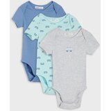 Sinsay Pamučni bodi s printom vozila 3 pack | shoptok.hr