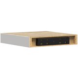 Plutajuće zidne police 2 kom hrast i bijele 23x23,5x3,8 cm MDF | shoptok.hr