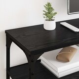 TV ormar Crni hrast 200 x 30 x 50 cm Obrađeno drvo i čelik | Eponuda.ba
