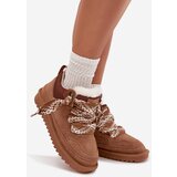 VINCEZA Suede Women's Snow Boots With Fur and Thick Lacing | shoptok.hr