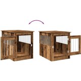 vidaXL Boks za psa starinski les 55x75x65 cm inženirski les | Shoptok.si