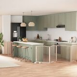  Vrata za pse s vratašcima 12 panela sklopiva 960 cm drvo topole Smeđa 80 x 90 x 2 cm | shoptok.hr