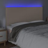  LED uzglavlje boja cappuccina 180x5x118/128cm od umjetna koža | shoptok.hr
