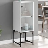 vidaXL Bočni ormarić sa staklenim vratima bijeli 35 x 37 x 100 cm | shoptok.hr