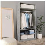  Garderobna omara betonsko siva 100x50x200 cm iverna plošča | Shoptok.si