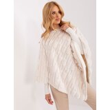 Wool Fashion Italia Poncho-AT-PN-2347.68-ecru | Shoptok.si