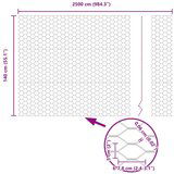  Ograde 22 kom U-kanal 140 cm Pocinčani čelik Heksagonalna ograda 1.4x25 m Pocinčani čelik | shoptok.hr