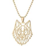 Ogrlica Hollow Wolf - Zlatna KP33461 | shoptok.hr