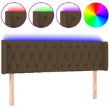  LED Uzglavlje tamnosmeđe 163x16x78/88 cm od tkanine | shoptok.hr