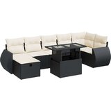 vidaXL 8-dijelni set vrtnih sofa od poliratana s jastucima crni | shoptok.hr