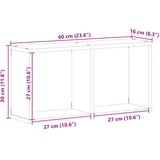  Zidni ormarić crni 60x16x30 cm od konstruiranog drva | shoptok.hr