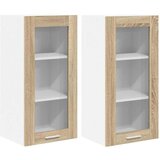 vidaXL Viseča omarica s polico Riga 2 pcs Sonoma hrast 40 x 31 x 80 cm | Shoptok.si