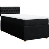  Krevet s oprugama i madracem crni 100 x 200 cm od tkanine | shoptok.hr