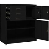 vidaXL uredski ormarić crni 90 x 40 x 102 cm čelični | shoptok.hr
