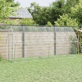  Kavez za kokoši srebrni 400 x 105 x 182 cm od pocinčanog čelika | shoptok.hr