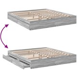 vidaXL Posteljni okvir s predali siva sonoma 180x200 cm inženirski les | Shoptok.si