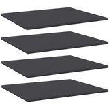 Police za knjige 4 kom sive 60 x 50 x 1,5 cm od iverice | Shoptok.si