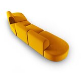 Milo Casa Gorčično rumena žametna sedežna garnitura desni kot 428 cm Paolo – | Shoptok.si