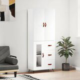 vidaXL Visoka komoda bijela 69,5x34x180 cm konstruirano drvo | shoptok.hr