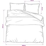  Set posteljine za poplun sivi 260x220 cm pamučni | shoptok.hr