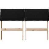  Tapecirani uzglavlje Crna 120 cm Čvrsto borovo drvo | Eponuda.com