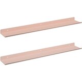  Ležeča polica 2 pcs Roza 60 x 8,5 x 2,5 cm Jeklo, (5000201496) | Shoptok.si