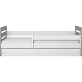 MID.YOU Dječji krevet Tomas 140x80 sa madracem s ladicom Siva | shoptok.hr
