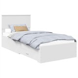  Krevetna konstrukcija Bijelo 90 x 190 cm Konstruirano drvo Slike