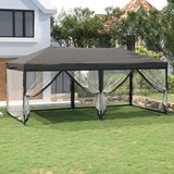 vidaXL zložljiv vrtni šotor s stranicami antracit 3x6 m | Shoptok.si