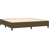  Krevet s oprugama i madracem tamnosmeđi 200x200 cm od tkanine | shoptok.hr
