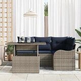  Vanjski set za objedovanje 5 kom. Siva Poli ratan | shoptok.hr