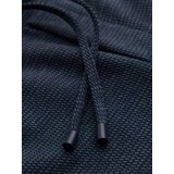 Ombre Men's short shorts with structured knit elastic band - navy blue Cijene