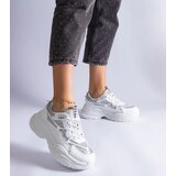 Gemre White sneakers with glitter inserts Rigel | Shoptok.si