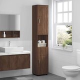 Kopalniška omarica z vrati TULUM Rjavi hrast 37 x 31.5 x 203 cm, (5000064440) | Shoptok.si