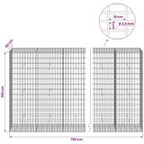  Gabion s žicom debljine 3 5 mm i mrežom 5x10 cm 750x50x150 cm - 50 cm 150 cm 750 cm | shoptok.hr