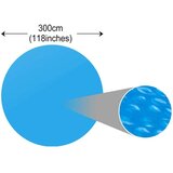 Plutajući Okrugli PE Solarni Pokrivač za Bazen 300 cm Plavi | shoptok.hr