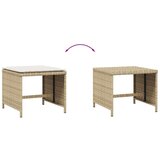  Vrtni stolci s jastucima 4 kom bež 40x40x35 cm od poliratana | shoptok.hr