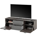 Modern Living nizka omarica cremona, siva, temni hrast | Shoptok.si