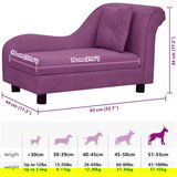 vidaXL Sofa za pse s jastukom bordo 83 x 44 x 44 cm plišana | shoptok.hr