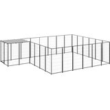  Kavez za pse crni 12,1 m² čelični | shoptok.hr