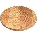 vidaXL Mizna plošča svetlo rjava 140x60x2 cm trdna hrastovina ovalna | Shoptok.si