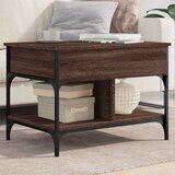  Stolić za kavu smeđa boja hrasta 70x50x50 cm od drva i metala | shoptok.hr