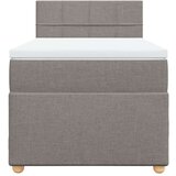 vidaXL Box spring postelja z vzmetnico taupe 100x200 cm blago, (21292084) | Shoptok.si