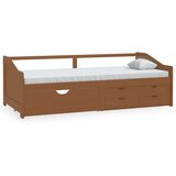 vidaXL Trosjed / dnevni ležaj s ladicama boja meda 90x200 cm borovina | shoptok.hr