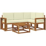  Set vanjskih sofa 5 kom. Prirodna i krem | shoptok.hr