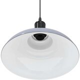 vidaXL Visilica podesiva po visini E27 sjajno siva Ø 31 cm metal | shoptok.hr