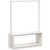  The Living Store Stojalo za oblačila in čevlje belo 113x40x157,5 cm borovina - Stojalo Za Oblačila, (21445071) | Shoptok.si