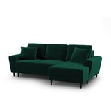 Cosmopolitan Design Zelena baršunasti sklopiva/s prostorom za odlaganje kutna garnitura (s desnim kutom/s ležaljkom) Kyoto – | shoptok.hr