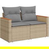 vidaXL 11-dijelni set vrtnih sofa od poliratana s jastucima bež bagrem | shoptok.hr