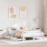 vidaXL Okvir kreveta bez madraca bijeli 150x200 cm od masivne borovine | shoptok.hr